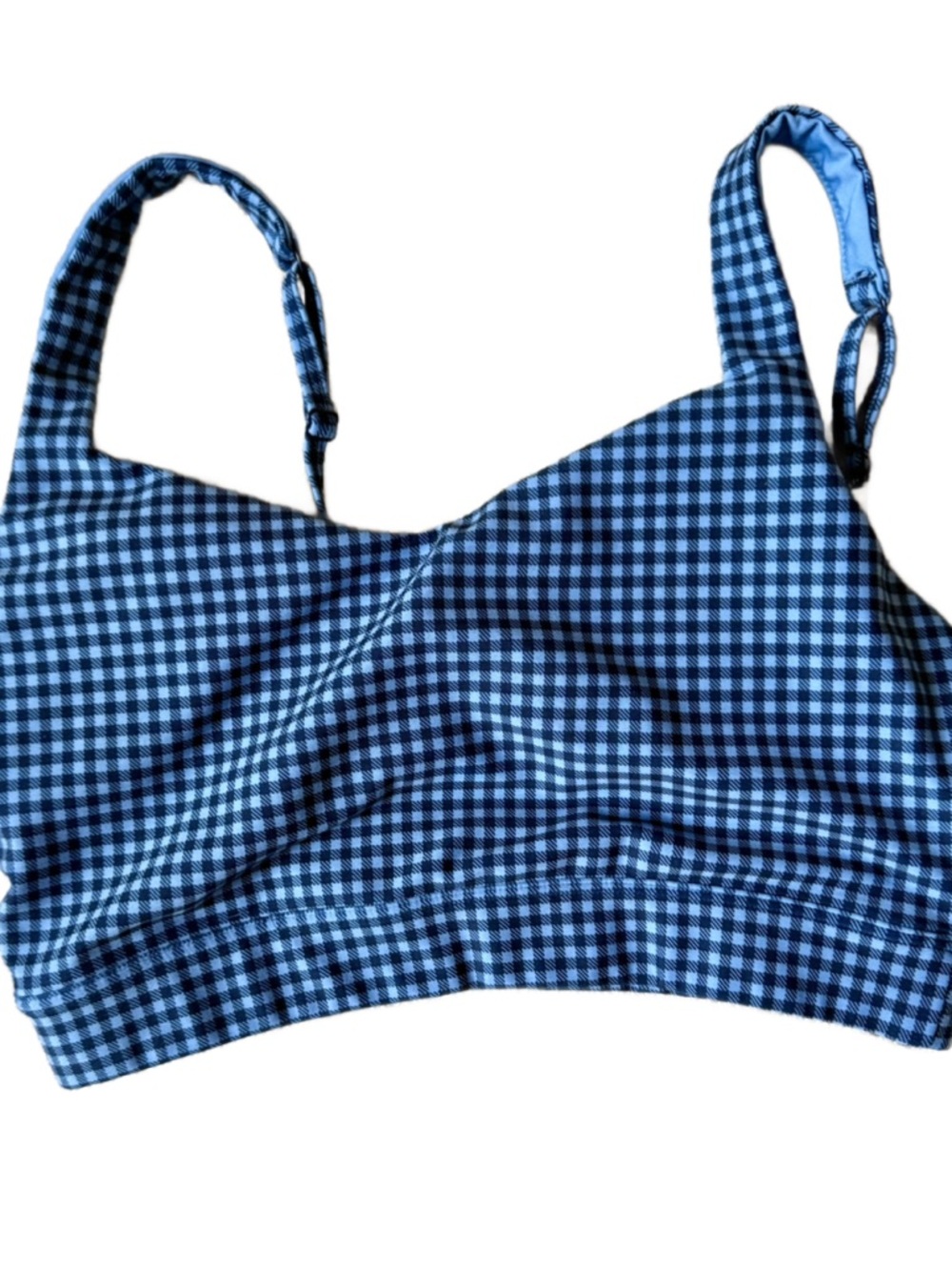 YPB by Abercrombie Blue Gingham Sports Bra